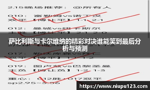 萨比利斯与卡尔维纳的精彩对决谁能笑到最后分析与预测